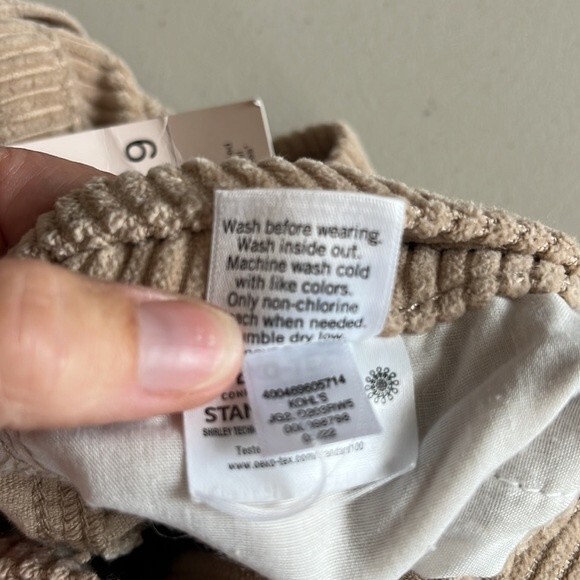 SO High Rise Straight Leg Tan Corduroy Pants NWT Junior Size 9 - Picture 8 of 14